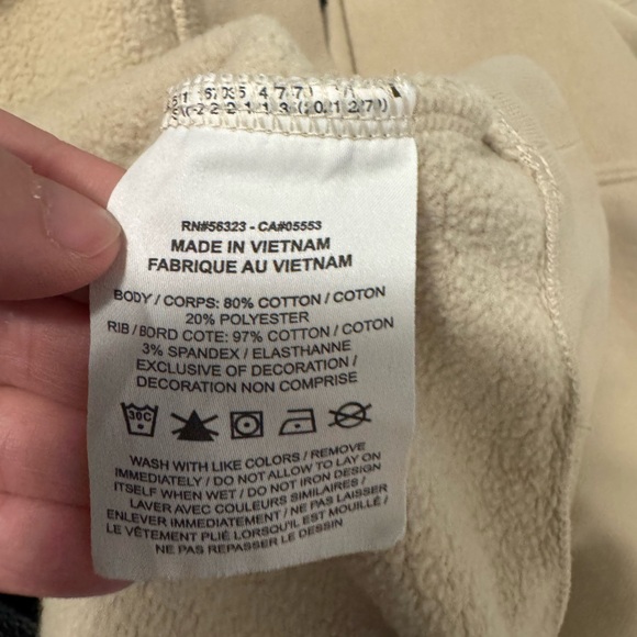 Jordan Sweatshirt L Plaid Embroidered Logo Pullover Crew Neck Beige Long Sleeve - Picture 6 of 7